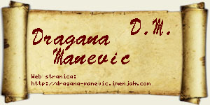 Dragana Manević vizit kartica